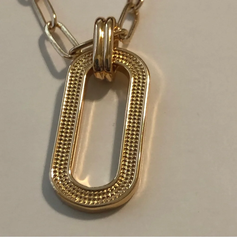 NIB O.Secret Paperclip Chain Pendant Necklace - Picture 6 of 15